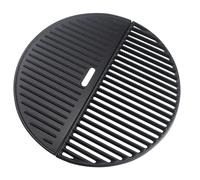 Plowo 18" Half Moon Cooking Grate and Half Moon Reversible Griddle Replacement for Kamado Joe Classic III II I, Large Big Green Egg Kamado, Cast Iron Grid Grate for Weber Kettle 18" Charcoal Part