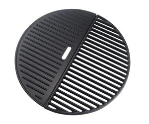 Plowo 18" Half Moon Cooking Grate and Half Moon Reversible Griddle Replacement for Kamado Joe Classic III II I, Large Big Green Egg Kamado, Cast Iron Grid Grate for Weber Kettle 18" Charcoal Part