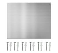Plowo 24" By 30" Stainless Steel Stove Backsplash, Range Hoods Backsplash Wall Shield Metal Panel, Ultra Flat Splatter Guard for Stovetop, 6 Pre Drilled Holes for Easy Installation