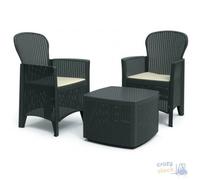 Plp Rattan Tree Anthracite Armchair With Cushions