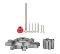 plplaaoo 1/10 Aluminium Alloy RC Car Wheel Hub Tire Lock Changer Tool Set Durable Lightweight Easy to Install for 1.9in 2.2in RC Cars Accessories (Ti Color)