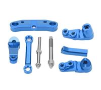 plplaaoo 1/10 Steering Group Durable Aluminum Alloy Easy to Install Steering Kit for LOSI 22S SCT 1/10 RC Car Upgrade Parts Small Size Lightweight 8 Accessories (Blue)