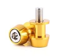 plplaaoo 1 Pair of 8/10mm Motorcycles Swing Arm Sliders, Rear Stand Swing Arm Spools, Motorcycle Cnc Aluminium Alloy Swing Arm Spool Sliders Swing Arm Stand Screw Stand Swingarm Bobbins (10MM gold)