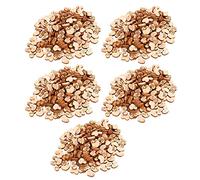 plplaaoo 1000Pcs Rustic Wedding Wood Heart Confetti for Rustic Wedding Party Table Deco Wooden Love Hearts Confetti Well Polished Deformation Resistance Mr Mrs Lettering Wood Confetti