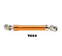 plplaaoo 110mm Aluminium Alloy Adjustable Hex Drive Shaft Accessory for 1/10 RC Car Crawler Truck Hop Up Premium Quality Durable RC Car Parts Upgrade Kit (Orange)