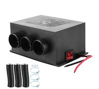 Plplaaoo 12V 600W Car Heater - 3-Hole PTC Ceramic Defroster with Adjustable Temperature & Low Noise, Fast Heating Windscreen Demister for Campervan, Car, Truck & Boat Winter Use