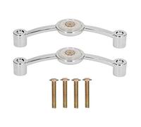 plplaaoo 2PCS Door Handle Zinc Alloy Modern Wardrobe Cabinet Drawer Pull Handle for Home Furniture Durable Smooth Easy Installation Exquisite Design 125mm 4.9in 110mm 4.3in (White)