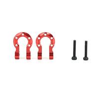 plplaaoo 2PCS METAL RC TRAILER HOOK SPARE PARTS WITH SCREW DURABLE STURDY ANODIZED SURFACE FOR TRX4 SCX10 1/10 RC CRAWLER CAR RED 20X13X5CM