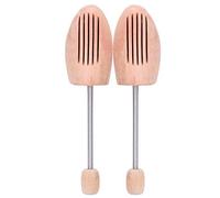 plplaaoo 2Pcs Wooden Shoe Trees with Spring Column Premium Shoe Shapers for Men Women Shoe Support Shoe Stretcher Shoe Keeper for Boots Sneakers Loafers Size 35 46 Natural Wood Stainless (45 46)