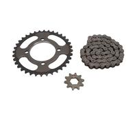 plplaaoo 420 Chain Sprocket Set Premium Steel 10T Front Motor Sprocket 36T Rear Chain Wheel Sprocket with 60 Link Drive Chain for DIY Scooter Motorcycle ATV Mechanical Power Modification