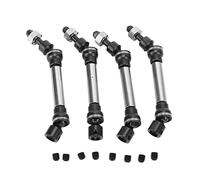 plplaaoo 4Pcs RC Front Rear Drive Shaft Premium Steel Aluminum Alloy Rustproof Wear Resistant High Performance Transmission Shaft for 1/10 RC Car Senton Big Rock Granite (Silver Gray)