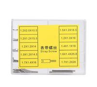 plplaaoo 50pcs Watch Strap Screw Set,Watch Band Link Pins,Watch Repair Tool Kit,Watch Repair Screw Set,10 Sizes Watch Band Strap Screw Accessories with Storage Box for Professional Use (50pcs)