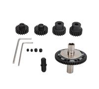 plplaaoo 57T 08mod Slipper Gear Set Hardened Steel RC Motor Gear with Output Shaft for ARRMA 1/10 1/8 4S RC Cars Big Rock Senton Vorteks Typhon Kraton Outcast (Black)