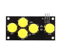 plplaaoo AD Keyboard Five Key Module Button Board 5 Button Key Module Analog Signal Controller Compact Size Buttons for DIY Electronics Projects 2pcs