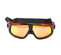 plplaaoo ADULT LARGE FRAME ANTIFOG SWIMMING GOGGLES FOR DIVERS WHITE (Red Black)