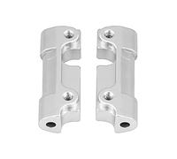 plplaaoo Aluminium Alloy Fixed Gear Box Mount Precision CNC Machining Solid Durable Upgrade Accessory for FS 53633 51805 51806 1/10 Scale RC Car Blue Red Silver 34mm 12mm 16g 2PCS (512006S silver)