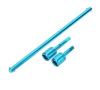 plplaaoo Aluminium Alloy Propeller Joint and Shaft Set High Performance CNC Machined Upgrade Kit for TT01 RC Car Blue Color 166mm Length