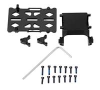 plplaaoo Aluminum Alloy Battery Tray Kit ESC Bracket Rear Shock Tower Set Durable Resistant Upgrade Parts for AXIAL SCX24 1/24 RC Crawler JT Gladiator (Black)