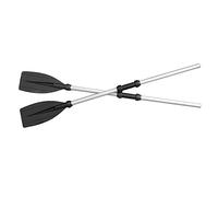plplaaoo Aluminum Alloy Boat Rafting Paddle Heavy Duty Detachable Adjustable Length Fishing Canoe Kayak Oar for Inflatable Boats and Rubber Dinghies Silver Black 1.26m Pair