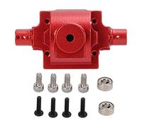 plplaaoo Aluminum Alloy Front Rear Gearbox RC Car Upgrade Part Durable Scratch Resistant Replacement for HBX 1/24 2098B Climbing Car Lightweight Metal Gearbox Set with Bearings and Tools (Red)
