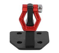plplaaoo Aluminum Alloy Tow Hook RC Tow Hook Durable Fixed Mount Accessory for AXIAL SCX10 1/10 RC Car Toy Red Blue 10mm Hole Distance 1PCS (Red)