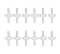 plplaaoo Aquarium Check Valve Oil Resistant One Way Air Valve Prevent Back for Fish Tank Industry PP Material 12PCS (4mm)