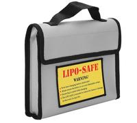 plplaaoo Battery Bag Anti Explosion Fireproof Flame Retardant Lipo Battery Storage Charging Protection Pouch for RC Drones Airplanes Electronics Made of Silicone Fiberglass Cloth Silver