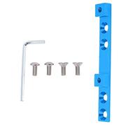 plplaaoo Bicycle Bottle Cage Adjuster Aluminum Alloy Four Holes Position Regulator Fixed Frame Mounting Kit for Road Mountain Bike Cycling Accessories (Four hole blue)