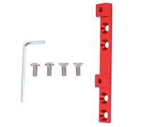 plplaaoo Bicycle Bottle Cage Adjuster Aluminum Alloy Four Holes Position Regulator Fixed Frame Mounting Kit for Road Mountain Bike Cycling Accessories (Four holes red)