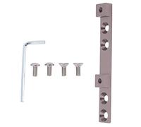 plplaaoo Bicycle Bottle Cage Adjuster Aluminum Alloy Four Holes Position Regulator Fixed Frame Mounting Kit for Road Mountain Bike Cycling Accessories (Four-hole titanium color)