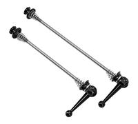 plplaaoo Bicycle Wheel Quick Release Skewers Premium Aluminum Titanium Alloy Lightweight Durable Bike Quick Release Lever for Mountain Road Bikes 100mm Front 135mm Rear Hub 2pcs (Black)