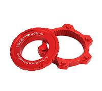 plplaaoo Bike Hub Disc Brake Center Lock Adapter Premium Aluminum Alloy Conversion Kit For Center Lock Hub To 6 Pin Disc With 44mm Hole Spacing Durable Lightweight Easy Install (Red)