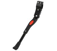 plplaaoo Bike Kickstand Aluminium Alloy Adjustable Wear Resistant Plastic Mat Inside Enhanced Stability Bicycle Kickstand for Road Bike Mountain Bike Durable Lightweight (Black)