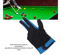 plplaaoo Billiard Pool Gloves Professional 3 Fingers Breathable Non Slip Cue Sport Gloves For Men Women Left Right Hand Players Polyurethane Silicone Material One Size Fits All (M)