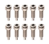 plplaaoo Binding Post Plated Brass Banana Sockets High Precision Connectivity for Electronic Industrial Equipment M6 Nut 4mm Inner Hole 10pcs