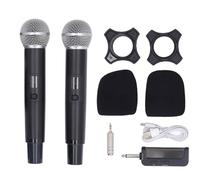 plplaaoo Bluetooth Microphone Professional High Low Bass Wireless Dynamic Vocal Mic with Reverb Function for Stage Performance Karaoke Singing Aluminum Alloy Plastic 2 Pack