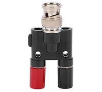 plplaaoo BNC Male to 4mm Binding Post Adapter Connector Double Connecting Column Design Brass Inner for Electrical Test Equipment ABS Material U26 Model