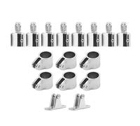plplaaoo Boat Bimini Top Fittings Hardware Set Premium Stainless Steel Deck Hinge Accessories for Boats Kayaks Canoes Canopy Installation Repair Replacement Parts 16 PCS (22mm / 0.9in)