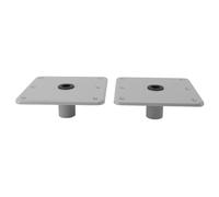 plplaaoo Boat Seat Base Aluminum Alloy Marine Swivel Mounting Base with 6 Screw Holes for 3/4 Inch Pin Post Boat Seats 2PCS Set Durable Lightweight Easy Install