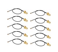 plplaaoo Brass Antenna Feeder Cable High Stability RF Adapter Extension Cord for GPS WiFi Hotspots Receivers Scanners 10PCS Set