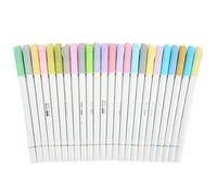 plplaaoo Brush Markers Dual Tips 24 Colors Water Based Vivid Ergonomic Penholder Wide Application for Painting Lettering Sketch Calligraphy Crafting Doodling 24Pcs with Storage Box