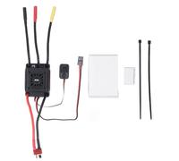 plplaaoo Brushless ESC 45A Adjustable High Performance Electronic Speed Controller for 1/10 RC Car Short Haul Trucks Four Wheelers Trucks Red