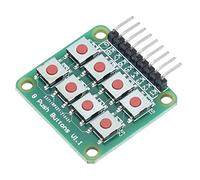 plplaaoo Button Key Module Keypad Board 2x4 8 Push Micro Switch for Single Chip Microcomputer Durable Lightweight Easy to Install for DIY Electronics Projects