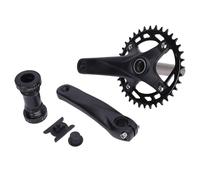 plplaaoo Children Hollow Integrated Crankset Aluminum Alloy BCD104mm 36T Crank Arm Set for BB68 Threaded Bottom Bracket Lightweight Durable Cycling Crankset for Kids Bikes