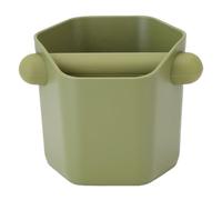 plplaaoo Coffee Knock Box Large Capacity 600ML Quiet Anti Slip Hexagonal Prism Shape Coffee Ground Knock Box for Coffee Machine Accessory ABS Material Durable (Green)