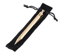 plplaaoo Copper Brass Ballpoint Pen, Spring Loaded for Smooth Writing, with G2 Refill Compatibility, Hexagonal Prism Design, Suitable for Office and Stationery Use