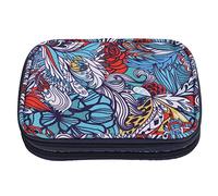 plplaaoo Crochet Bag Knitting Needle Case Large Capacity Ethnic Style Bright Colors Exquisite Knitting Storage Bag for Household Sewing Knitting Projects 600D Oxford Cloth 1 Piece