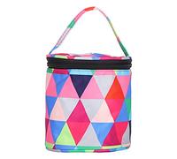 plplaaoo Crochet Hook Storage Bag Knitting Yarn Organizer Tote Portable Craft Pouch for Crochet Lovers Beginners Oxford Cloth Colorful 14 x 14.5cm 1pc