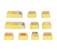plplaaoo Custom PBT Keycaps Vibrant Color Dye Sublimation Keyboard Keycaps for Mechanical Keyboards 10Pcs Cute Dog Style Wear Resistant Durable DIY Keycaps