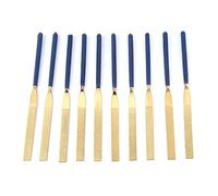 plplaaoo Diamond Flat Files High Wear Resistant Professional Jewelry Repair Tools Set of 10 for Metal Workpiece Trimming and Boring 5x180mm Ergonomic Handle Durable Diamond Material